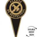 Please Be Respectful (4Pack)12"x6" No Dog Poop Yard Metal Signs Double Sided No Pooping Dog Sign UV Protected and Weatherproof Stop Dogs from Pooping or Peeing On Your Lawn Yard Sign
