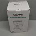 VOLUAS Automatic Cat Feeders - Timed Pet Feeder for Cats and Dogs with Dry Food Dispenser, Desiccant Bag, Programmable Portion Control, 4 Daily Meals, 10s Voice Recorder (White Opaque)