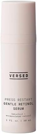 Versed Press Restart Gentle Retinol Serum - Bakuchiol Retinol Alternative Anti-Aging Serum for Even Skin Tone, Fine Lines and Wrinkles for Sensitive Skin - Vegan (1 fl oz)