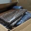 Wisteria Lane Outdoor Patio Furniture Set, 7 Piece Outdoor Dining Sectional Sofa with Dining Table and Chair, All Weather Wicker Conversation Set with Ottoman,Blue (High Back)