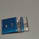 BESTTEN 2 Gang Toggle Switch Stainless Steel Wall Plate with hite or Clear Plastic Film, Standard Metal Light Switch Covers, Durable Corrosion Resistant, Industrial Grade, Brushed Finish, 5 Pack