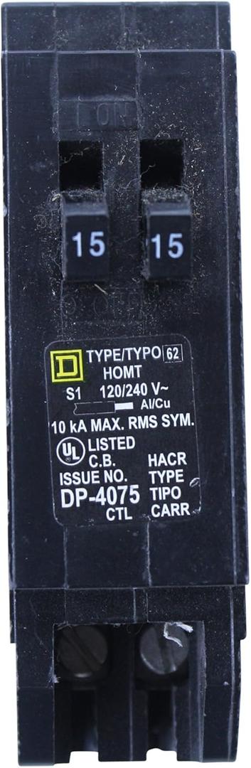 SQUARE D HOMT1515 Type HOMT HOMELINE 1P 15 AMP Tandem Duplex Circuit Breaker