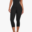 High Waisted Seamless Shapewear Leggings for Women Tummy Control Body Shaper Butt Lift Thigh Slimmer, Black, L