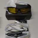 KALIYADI Night-Vision-Glasses Fit-Over-Glasses Wrap-Around Glasses: Anti Glare Night Driving Glasses for men women HD Lens
