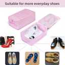 Travel Shoe Bags, Foldable Waterproof Shoe Pouches Organizer-Double Layer (4 Pink Shoe Bags)
