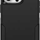OtterBox iPhone 15 Pro MAX (Only) Commuter Series Case - Black, Slim & Tough, Pocket-Friendly, with Port Protection (Black)