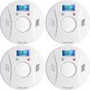Smoke Detector and Carbon Monoxide Detector Co2 Detector Battery Powered with Test Reset Button 4 Pack