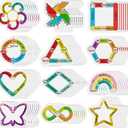 144 Pcs Breath Calm Anxiety Sensory Stickers Reusable Mindfulness Stickers Anti Stress Rough Textured Sticker Anxiety Strips for School Office Classroom Desk Adults Teens Fidget Christmas Gifts