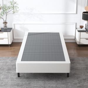 Twin Box Spring 7 Inch High,Sturdy Metal Box Springs Only with Fabric Cover Set,Mattress Foundation,Easy Assembly, Noise Free