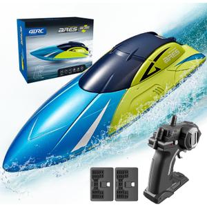 4DRC RC Boat,S4 Remote Control Boat for Kids Adults,2 Modular Batteries,20+ MPH 2.4GHz High Speed Racing Boats for Pools and Lakes,Waterproof Boats,Toys Gifts for Boys Girls