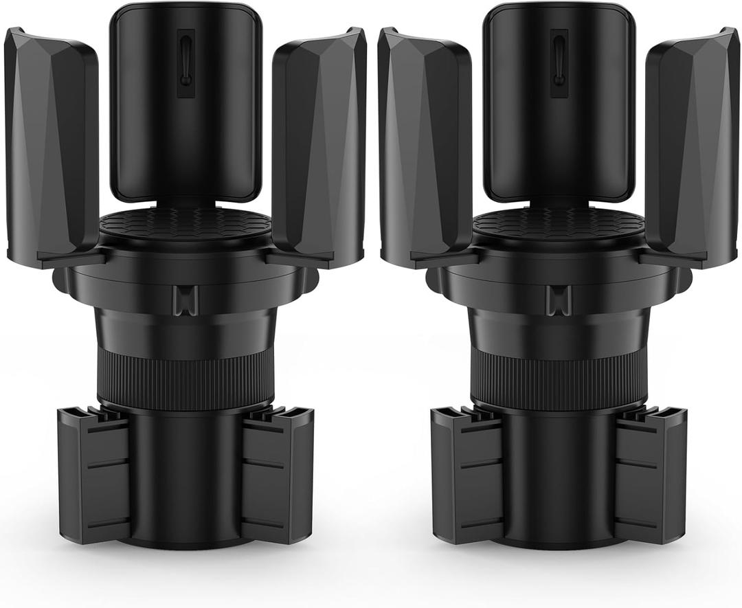 DYLEN Car Cup Holder Expander, Cup Holder Expander Adapter for Car with Adjustable Arms and Base, Fits Yeti, HydroFlask, Stanley, Other Bottles 14-64oz (2 Pack)