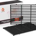 QuliMetal 17.5" Grill Grates for Weber Spirit 300 and GS4 Spirit II 300 Series, Spirit E-310, Spirit II E-310, Genesis Silver/Gold B & C, Genesis 1000-3500, Porcelain-Enameled Cast Iron Grate for 7638