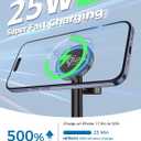 25W 3 in 1 Super Fast Charging Station for Apple MagSafe Charger, Wireless Magnetic Mag-Safe Charger Stand for iPhone 17 16 15 14 13 12 Apple Watch AirPods Series, 45W Adapter Included