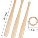 Maitys Baseball Stand Holder for Display Wooden Baseball Holder Stand Mini Sports Balls Bats Display Centerpieces Table Decorations Accessories for Friends Sports Lover Gifts