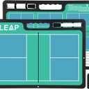 LEAP Coach Board Premium Tactical Clipboard Two Sides with Full & Half Court Dry Erase Marker Board for Basketball, Baseball, Soccer, Football, Hockey (Badminton / Pickelball)