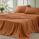 Bedsure Queen Sheet Set - 4 Pieces Soft Queen Size Sheets - Breathable & Cooling - Hotel Luxury - Easy Care Polyester Microfiber Bedding for Women, Men, Terracotta