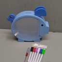 Piggy Bank for Kids, Blue Piggy Bank for Boys, Christmas for Boys and Girls,DIY Custom Name Coin Bank with Letter Stickers for Birthdays, Christmas