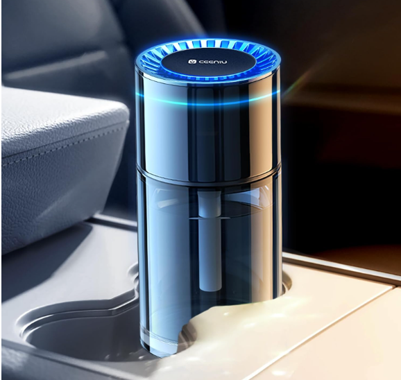Ceeniu Smart Car Air Freshener, New Car Smell, Larger 135ml Capacity, Long-Lasting 6-Month Fragrance, Auto On/Off, Quiet Operation, Stylish Ambient Light, Premium Scent for Men, CF3 Pro Diffuser