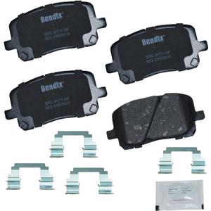 Bendix Priority1 CFC923 Ceramic Front Brake Pads for Pontiac Vibe 2008-2003, Toyota Corolla 2008-2003, Matrix 2008-2003