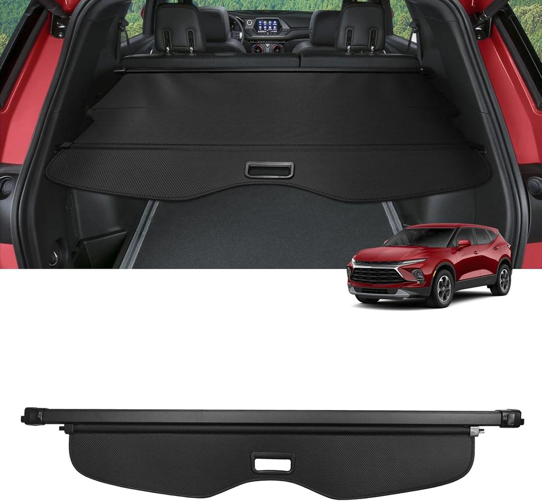 Cargo Cover for 2019-2025 Chevrolet Blazer Accessories Retractable Trunk Cover Security Shielding Shade Cargo Luggage Cover Trunk Storage Privacy Protection