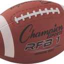 Champion Sports Rubber Football Durable All-Weather Ball for Pee Wee to Official Sizes, Indoor & Outdoor Play