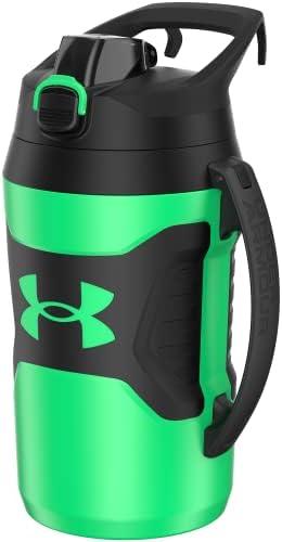 Under Armour Half Gallon Water Bottle Insulated, 64oz Insulated Water Bottle with Handle, Sports Water Jug, Fence Hook, Leak Resistant, for Baseball, Football & More (Vapor Green/Black)