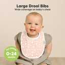 8-Pack Organic Baby Bibs for Boys, Girls - Soft Cotton Drooling and Teething Bibs for Baby Girl & Boy, Extra Absorbent, Easy to Clean & Put On for Toddler, Newborn, Infant 0-24 Months (Fleur)