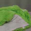 AOGU 60 Inch Faux Fur Christmas Tree Skirt Green Plush Skirt for Merry Christmas Party Christmas Tree Decoration