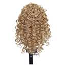 Xiaofeng Spring Curly Ponytail Hairpiece Blonde Drawstring Synthetic Ponytail Extension for Women and Girls Daily Use (27#, 12 Inches)