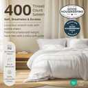 California Design Den 100% Cotton Sateen Hotel Sheets Queen Set, Ivory | 6 Pcs with 4 Pillowcases, 400 Thread Count Backed by Good Housekeeping Seal, 16" Deep Pocket, 6 Pc Set -Ivory (Pale Tone)