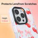 ChiCsFleur for iPhone 13 / iPhone 14 Case, TPU Phone case with Camera Protection for Women Girls Teens - Red Cherry Pink Artsy Coquette Bow Heart Clear Fruit Sorority Aesthetic Unique