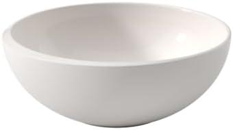 Villeroy & Boch NewMoon Modern Bowl for Cereals, Soups, Salad or Desserts Made of Premium Porcelain, Dishwasher Safe, White, 17 oz