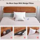 EUHAMS Full Size Bed Wedge Pillow - Bed Gap Filler Mattress Wedge Headboard Pillow - Fill The Gap (0-7") Between Headboard and Mattress for Sleeping Backrest Pillow (54"x10"x6" Grey)