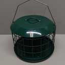 Kingsyard Squirrel Proof Suet Feeder, Cage Bird Feeders for Outdoors Hanging, All Metal, Double Suet Cake Capacity, Tray & Weatherproof, Green