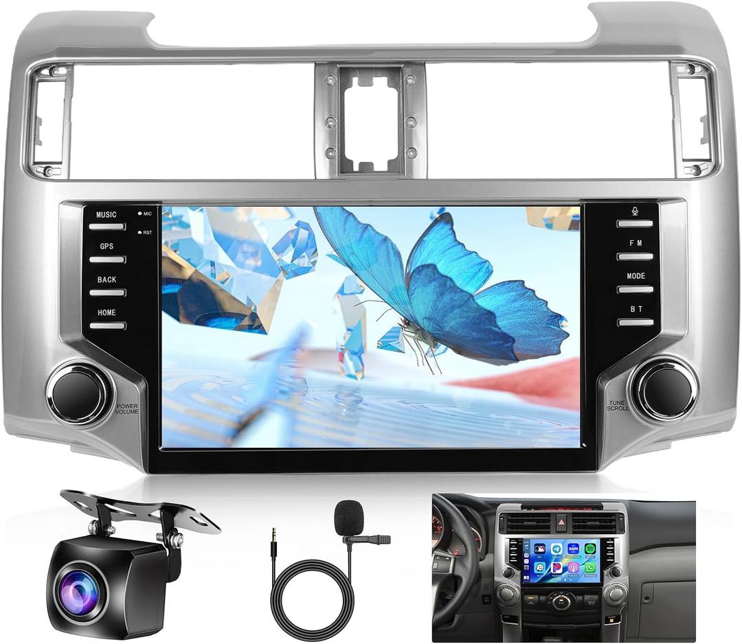 Car Radio for Toyota 4runner 2010-2019: [2G+64G] 9 inch Car Stereo with Wireless Carplay Android Auto, Touch Screen Upgrade for 4runner with DSP Backup Camera