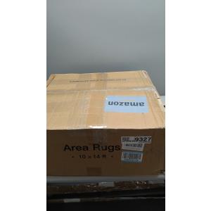 10x14 Area Rugs for Living Room, Non Slip Machine Washable Vintage Rugs, Low Pile Lightweight Large Rug for Bedroom, Dining Room, Home Office Grey