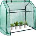 Mini Greenhouse Indoor, 36x19x34(H) Inches Tabletop Garden Nursery Plant Cover Tent with Humidity Domes for Home Gardening, Seedling Propagation and Germination, Green Cover