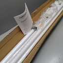 Tension Curtain Rod 51-168 In (4-14 Ft), Extra Long Curtain Rods No Drilling for Window Treatment Rods, Adjustable Heavy Duty Tension Rod, Outdoor Curtain Rods for Patio, Never Rust, White