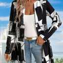 Women Loose Casual Long Sleeved Open Front Breathable Cardigans For Women Trendy, Size XL 