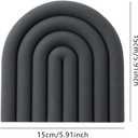 2 x Clean & Pure Silicone Trivets for Hot Pots and Pans - Stylish and Colorful Pot Holders, Heat Resistant Mats for Countertop, Hot Pads, Modern Multi-Purpose Trivet Mat, Coasters (Set of 2) (Grey) (Gray)