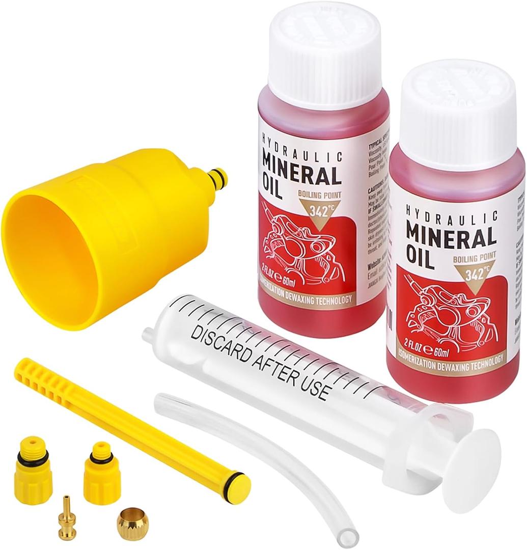 Brake Bleed Kit for Shimano Hydraulic Brakes, Brake Fluid Change Hydraulic Kits, Including High Performance Brake Fluid Mineral Oil 120ml