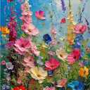 Hutarosl Wild Flowers Paint by Numbers Kits for Adults - Flowers Paint by Number Adult,Flower Canvas Paint by Numbers for Adults,DIY Oil Painting Kits for Gifts Home Decor 16x20in