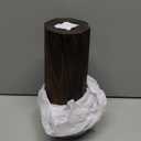 Handcrafted Natural Wood Vase | Eco-Friendly Home Decor | Unbreakable Rustic Flower Vase for DIY Painting | 9.5" Wooden Decorative (vase Brown)