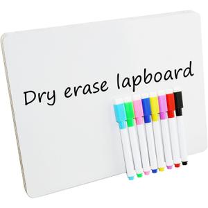 6 Pack Dry Erase LapBoards Double Sided 11.2 x 8.3 Inch Dry Erase Boards with 8 Pcs Markers Whiteboards for Office Students Classroom Teacher Supplies