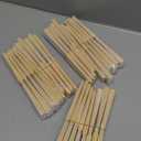 Grosun  White Paper Fans Paper Hand Fan Bamboo Folding Fan Handheld Fan Paper Folded Fan Paper Fan for Wedding Party and Home Decoration