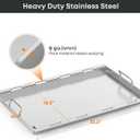 Stanbroil 6789 Full-Size Griddle Insert for Weber Genesis 400 Series Gas Grill, 4-Burner Flat Top Griddle for Weber Genesis I&II 410 415 425s 435 440, Stainless Steel