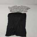 SOLY HUX Women's Maternity Two Piece Outfits Striped Short Sleeve Tee and Adjustable Waist Bodycon Skirt Set XL