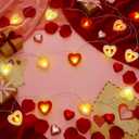 ROCEEI 4 Pack Heart String Lights, 39.2 Ft LED Fairy Lights, Battery Operated Romantic Hanging Light for Bedroom, Wall, Window, Wedding, Party Decor(Wood,20 Bulbs,White Pink Red +Mixed)