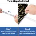 Private Property No Soliciting No Trespassing No Loitering Sign for House and Yard 14 x 7 Inches Sign with 28 Inches Long Stake Rust Free Aluminum Metal (Style E)