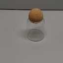 MOLFUJ 550ML/18Oz Glass Storage Container with Ball Cork, Cute Decorative Organizer Bottle Canister Jar with Air Tight Wood Lid for Food, Coffee, Candy, Bathroom Apothecary Cotton Swab Qtip Holder